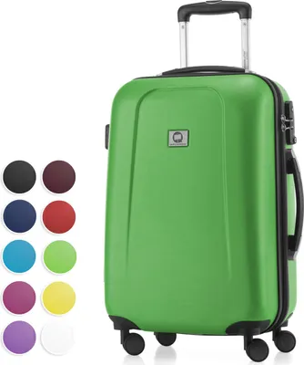 Produktbild von HAUPTSTADTKOFFER - Wedding - Handgepäck Hartschalen-Koffer Trolley Rollkoffer Reisekoffer 4 Doppelrollen, Kabinenkoffer TSA, 55cm, 42 Liter,Hellgrün