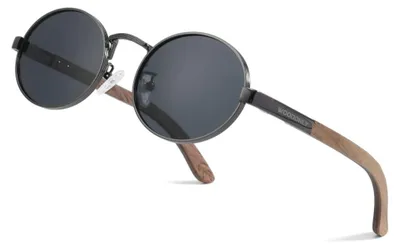 Produktbild von Holzsonnenbrille mit polarisierten Gläsern, oval, für Erwachsene