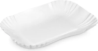Produktbild von 250x BIONATURE Pappschalen aus Frischfaser 17,5 x 13 x 3 cm fettdicht weiß