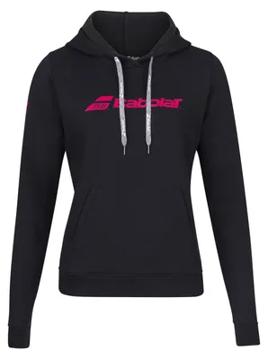 Produktbild von Babolat Exercise Hood Sweat Damen Hoodie Hoody Pullover Kapuzenpullover schwarz/pink 4WP1041-2000, Größe:S