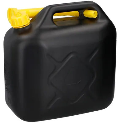 Produktbild von Dunlop Kanister 10L Wasser- und Benzinkanister UN- für Gefährliche Flüssigkeiten mit Ausgießer Schwarz/Gelb