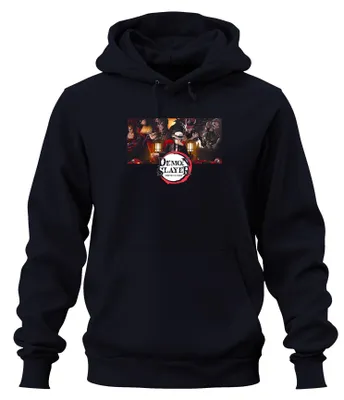 Productafbeelding van Demon Slayer Kimetsu no Yaiba Anime, Muzan Dämon cosplay, uni hoodie, marineblauw, maat L