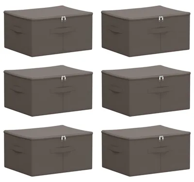 Immagine prodotto di Set di 6 scatole portaoggetti, in poliestere, dimensioni 43 x 34 x 23 cm