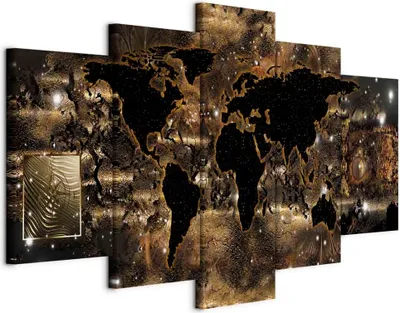 Produktbild von Italienischer Leinwand Leinwandbild - World of bronze 100x50 cm Karten k-A-0008-b-o