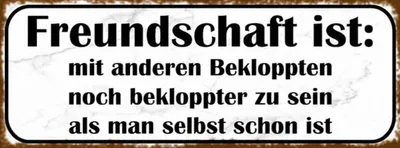 Produktbild von vianmo Holzschild 10x27 cm Freundschaft ist noch bekloppter Spruch Zitat