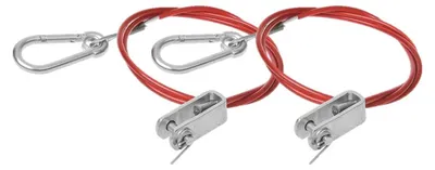 Productafbeelding van 2x Afscheurkabel Aanhanger - Vangtouw 1 m, Vorkkop, 2 mm