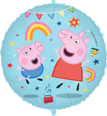 Zdjęcie produktu dla Balon Foliowy Świnka Peppa George z ciężarkiem, 46 cm