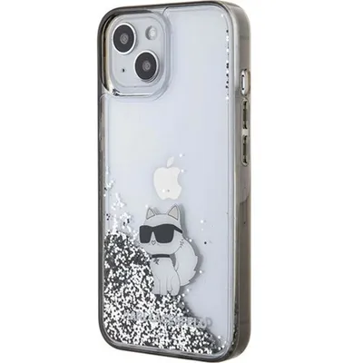 Custodia IPHONE 15 Pro Karl Lagerfeld Regolabile Gatto Finta pelle Nero 3666339169619