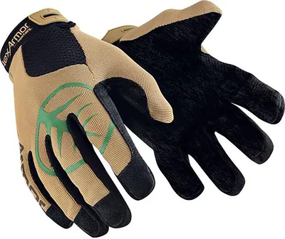 A pair of work gloves.