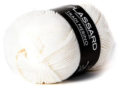 Imagen del producto de Hilo para tejer Tradi-Merino, color crema, 200 metros