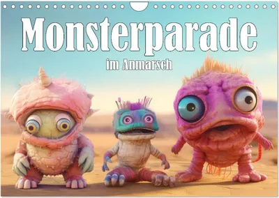 Produktbild von Monsterparade im Anmarsch (Wandkalender 2026 DIN A4 quer), CALVENDO Monatskalender
