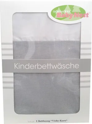 Produktbild von Odenwälder 2079-1962  Bettbezug Karo silber, Größe:80 x 80