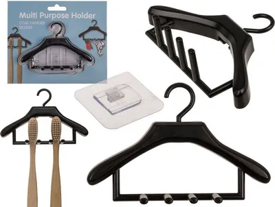 Produktbild von Mehrzweckhalter, Kleiderbügel Design, Zahnbürstenhalter Schlüsselhalter Deko