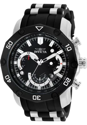 Obrázok produktu pre Invicta Pro Diver - SCUBA 22797 Pánske Hodinky - Quartz Hnací Mechanizmus - Nerezová Oceľ s Čiernym Ciferníkom - 50 mm