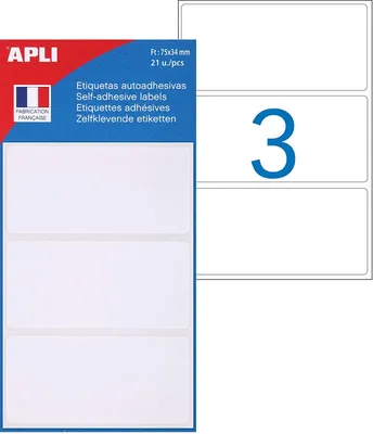 Image de agipa étiquettes multi-usages, 34 x 75 mm, blancá