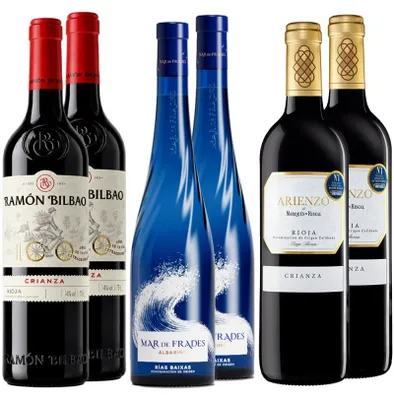 Produktbild von Pack 6 botellas Super Ventas Wein-Pakete Spanien 450.00 cl 13.0 %