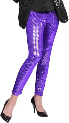 Produktbild von Leggings Pailletten violett Größe: M