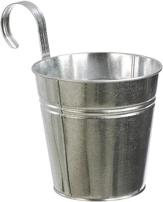 Immagine prodotto di Vaso per piante con supporto Ø 14 cm altezza 14 cm - zinco argento