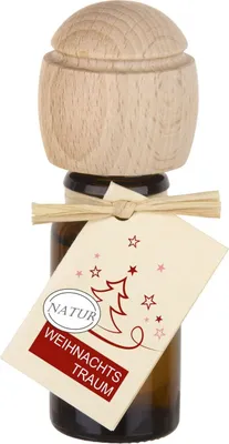Produktbild von Piccolino Duftöl – Handgefertigt mit Buchenholzverschluss | Ätherische Öle Weihnachtstraum 10 ml