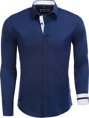 Produktbild von Hemd CARISMA Uni mit Applikationen Navy L