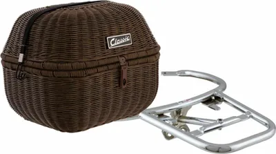 Produktbild von SIP Classic Dunkelbraunes Korbset mit enthaltenem Gepäckträgerplatte