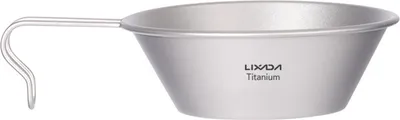 Produktbild von Lixada Titanschale mit Griff, Abendessen, Lebensmittelbehaelter, Campingtopf fuer Outdoor, Wandern, Rucksackreisen, Picknick