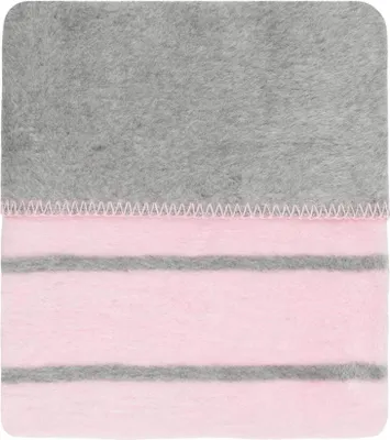 Produktbild von Babydecke aus 100% Baumwolle 75 x 100 mit Streifen - Farbe: Blau