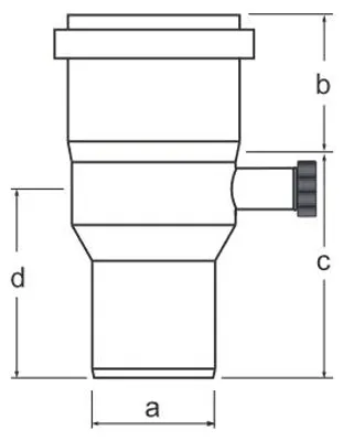 Produktbild von ALMEVA Kesselanschluss + Messöffnung 125 auf 160 (PBKM19)