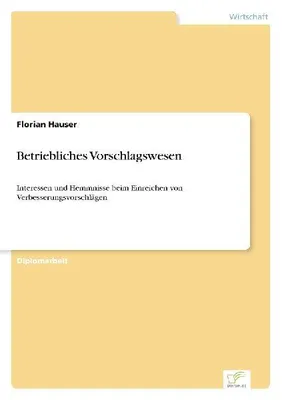 Produktbild von Betriebliches Vorschlagswesen