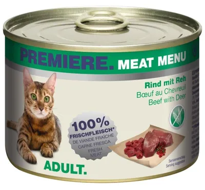 Image de Menu « Premiere Meat » pour adultes : peau de bœuf, cerf, 6 x 200 g