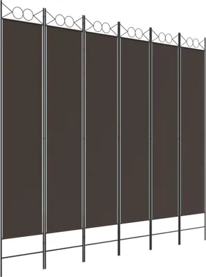 Produktbild von vidaXL 6-tlg. Paravent Braun 200x220 cm Stoff