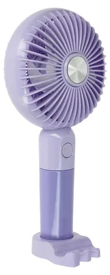 Produktbild von Avizar, Tragbarer Wiederaufladbarer Ventilator 3 Stufen mit 2-in-1-Halterung, Violett