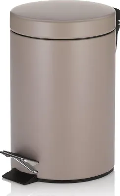 Image de Poubelle en métal de 3 litres, couleur marron, taille unique