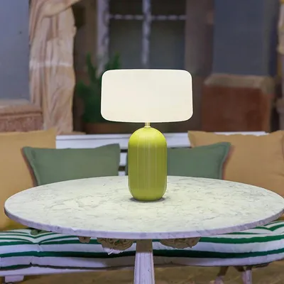 Immagine prodotto di Lampada da tavolo LED Newgarden Phoebe, alimentazione solare e a batteria, 40 cm, color verde oliva