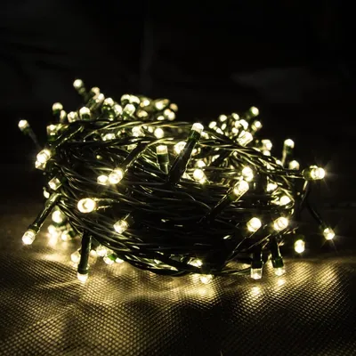 Produktbild von 400er LED Lichterkette 50m warmweiß Weihnachten Kabel grün