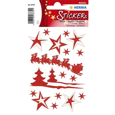 Produktbild von HERMA Schlittenfahrt, Papier, Permanent, Weihnachten, 18 Stück(e), 1 Blätter