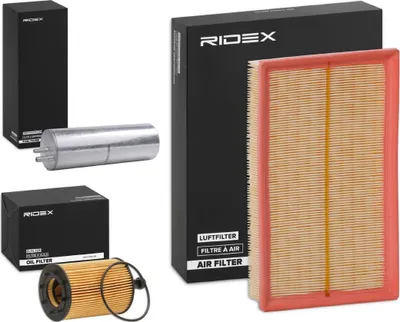 Produktbild von RIDEX Filterset Inspektionspaket Filtersatz für VW Transporter V Bus (7HB, 7HJ, 7EB, 7EJ, 7EF, 7EG, 7HF, 7EC) Multivan V Transporter V Kastenwagen