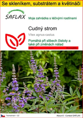 Obrázek produktu pro SAFLAX Kultivační sada - cudný strom - Vitex agnus-castus - 30 Semena - S mini skleníkem, pěstebním substrátem a 2 květináči