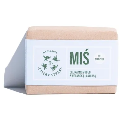 Produktbild von Mydlarnia Cztery Szpaki Sanfte vegane Lanolinseife Miś, 110g
