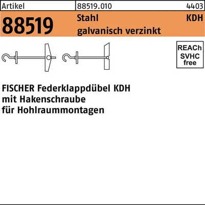 Produktbild von Fischer  Kippdübel KDH 5, 20 Stück, 080188
