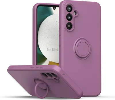 Produktbild von Galaxy A34 Handyhülle, Ring Halter Ständer Kratzfeste Weiche Silikon schutzhülle für Samsung Galaxy A34 Lila