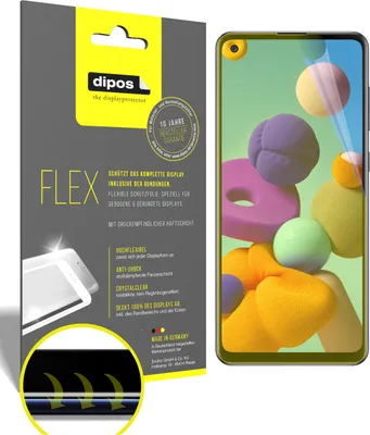 Produktbild von 3x Schutzfolie für Samsung Galaxy A21s Folie, 100% Displayabdeckung, dipos Flex