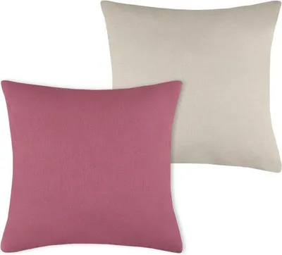 Obrázek produktu pro STOF | Polštáře na pohovku - Dekorační polštáře - DUO - 50x50 cm - Fialová a béžová - Dvoubarevný povlak na polštář - Vysoce kvalitní bavlna - 1 kus