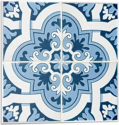 Produktbild von Fliesenmuster Mit Ornamenten – Selbstklebend – Wandverkleidung – Wandpaneel – Wanddeko – Dekorative Wandpaneele – 3D Wandpaneele – Wandgestaltung selbstklebend – 4 Stück 50 x 50 cm