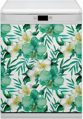 Produktbild von Geschirrspüle Magnet für Spülmaschine Magnetmatte Küche Magnete  Dekorative 60x70 cm  - Pastellblumen