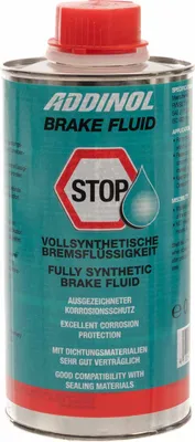 Produktbild von ADDINOL BRAKE FLUID DOT4 (auch DOT3), Bremsflüssigkeit, vollsynthetisch, 0,5 L Dose