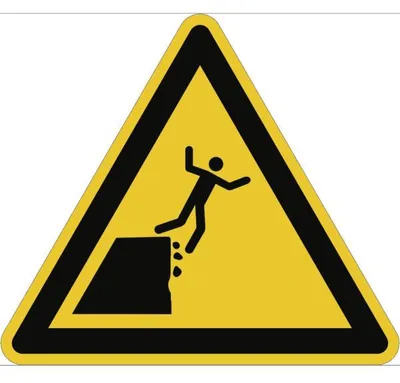 Produktbild von Dreifke® Schild Warnung vor instabiler Klippenkante ISO 20712-1, Alu, 400 mm SL