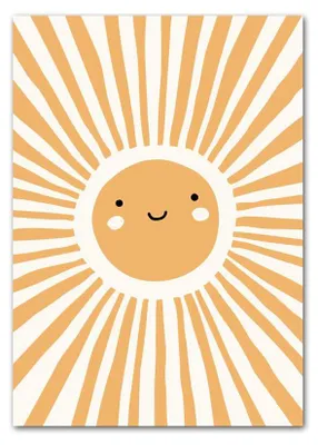 Produktbild von Poster Kinderzimmer Sonne Regenbogen Herzen  · Kinderzimmer Bilder · Wand Deko · Kunst Druck · Deko Print · ohne Rahmen · Motiv D · 13 × 18 cm