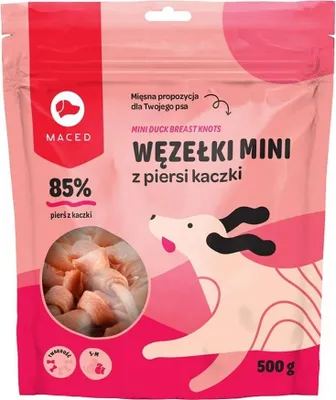 Zdjęcie produktu dla MACED Mini Duck Breast Knots - Przysmak dla psów - 500g