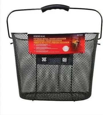 Produktbild von Fahrradkorb Metall + Halter 34 x 25 x 26 cm
